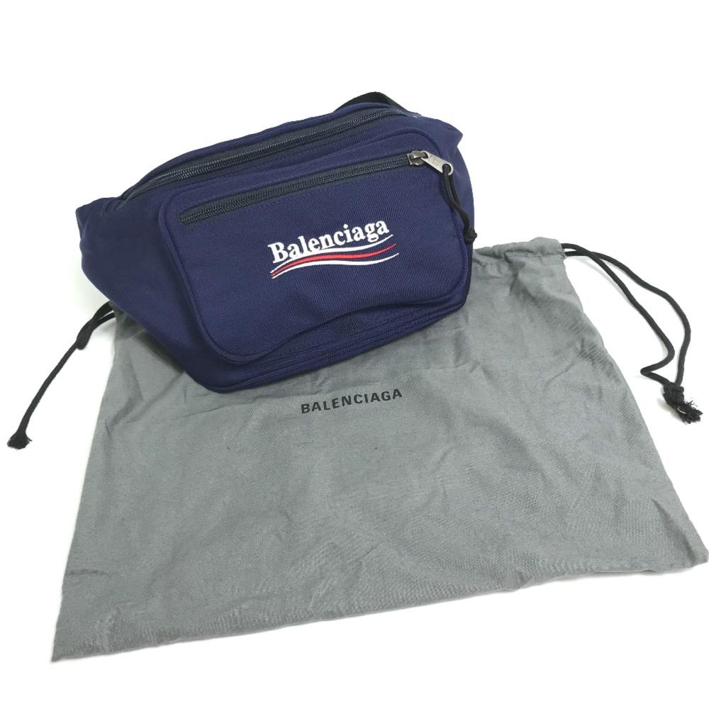 Navy Fabric Balenciaga Shoulder Bag