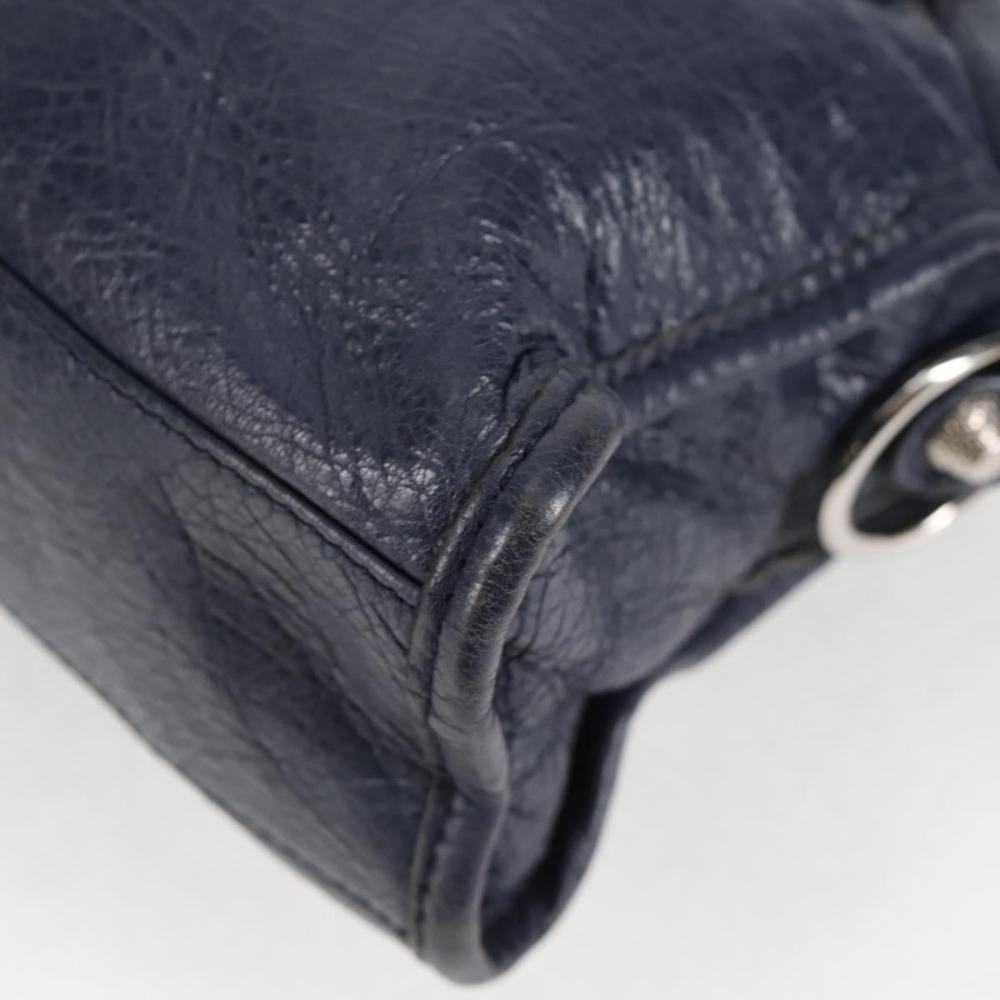 Navy Leather Balenciaga City