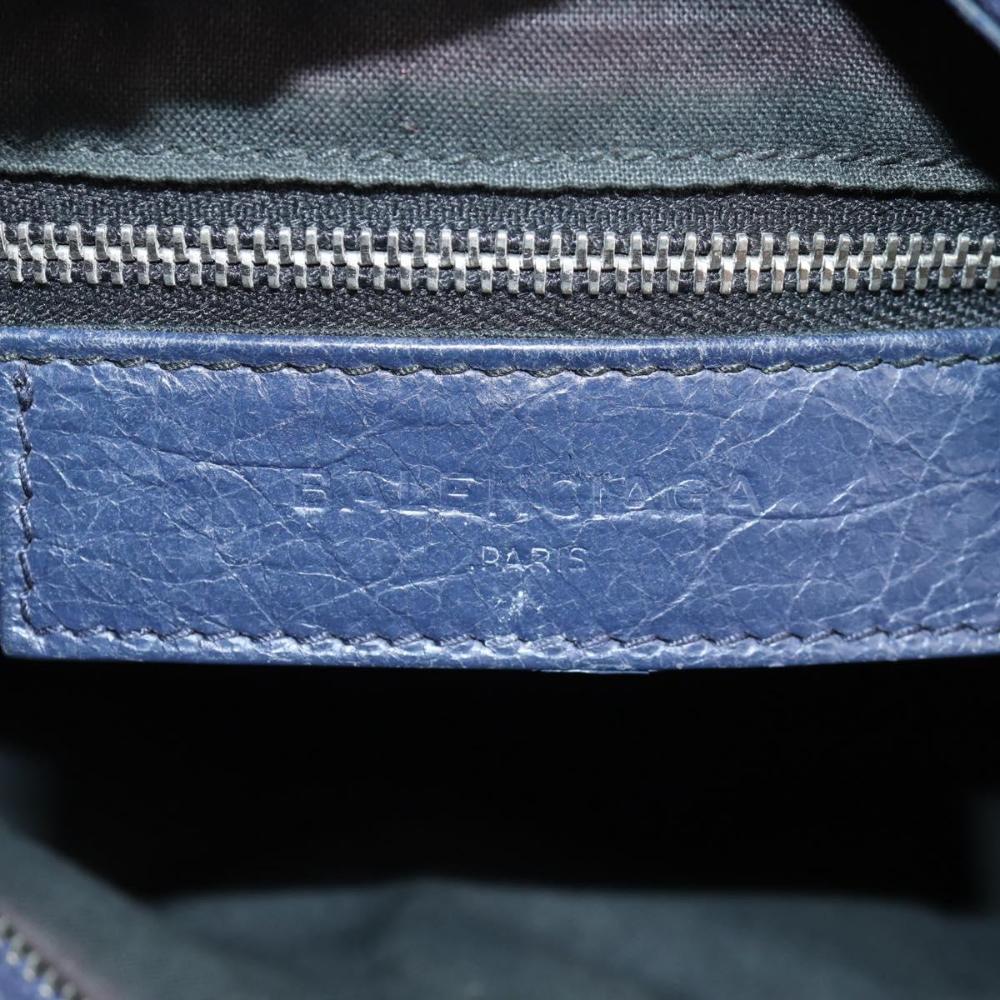 Navy Leather Balenciaga City