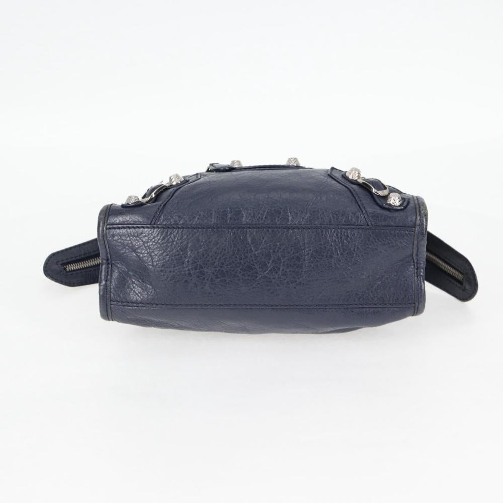 Navy Leather Balenciaga City