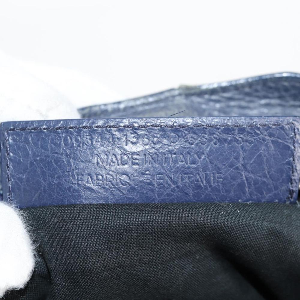 Navy Leather Balenciaga City