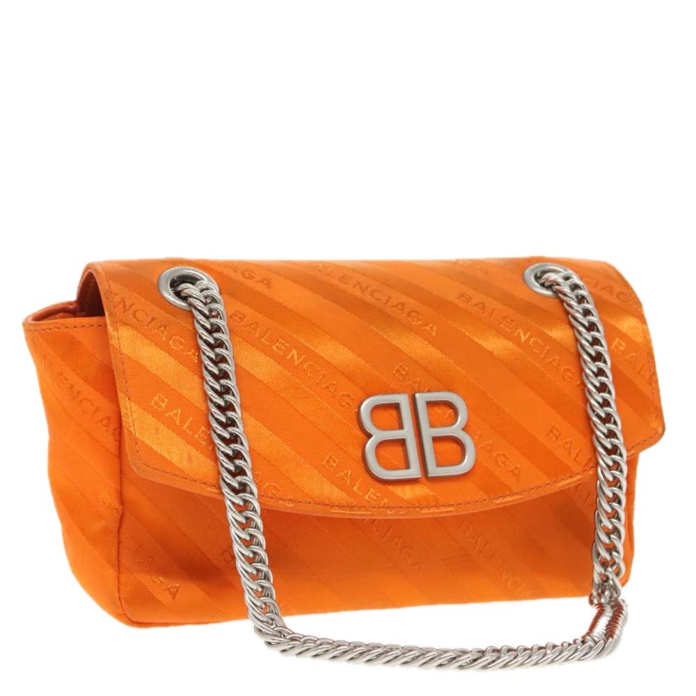 Orange Fabric Balenciaga Shoulder Bag