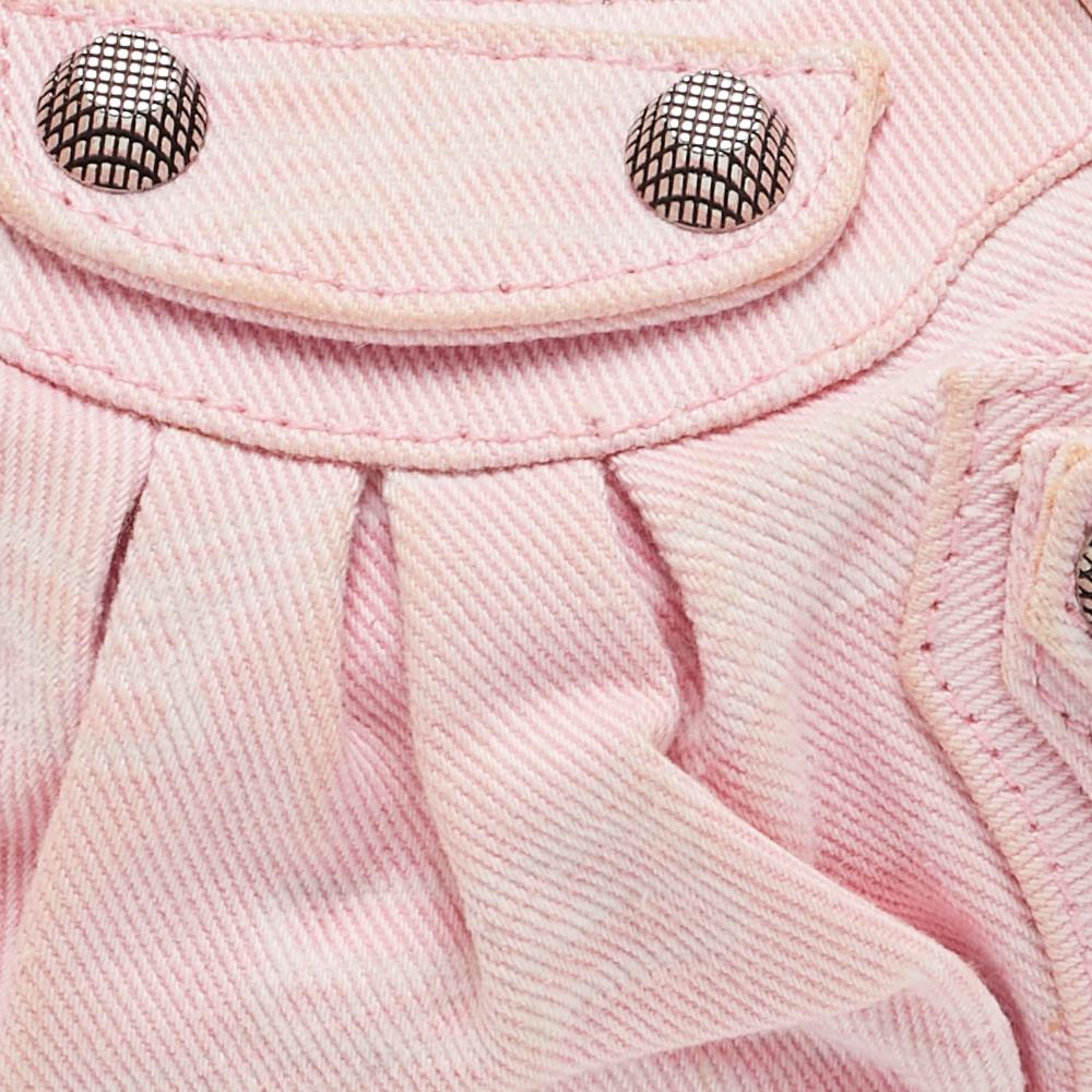 Pink Denim Balenciaga Shoulder Bag