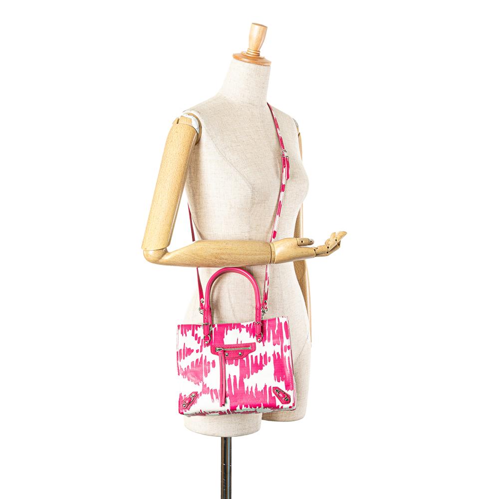 Pink Leather Balenciaga Papier