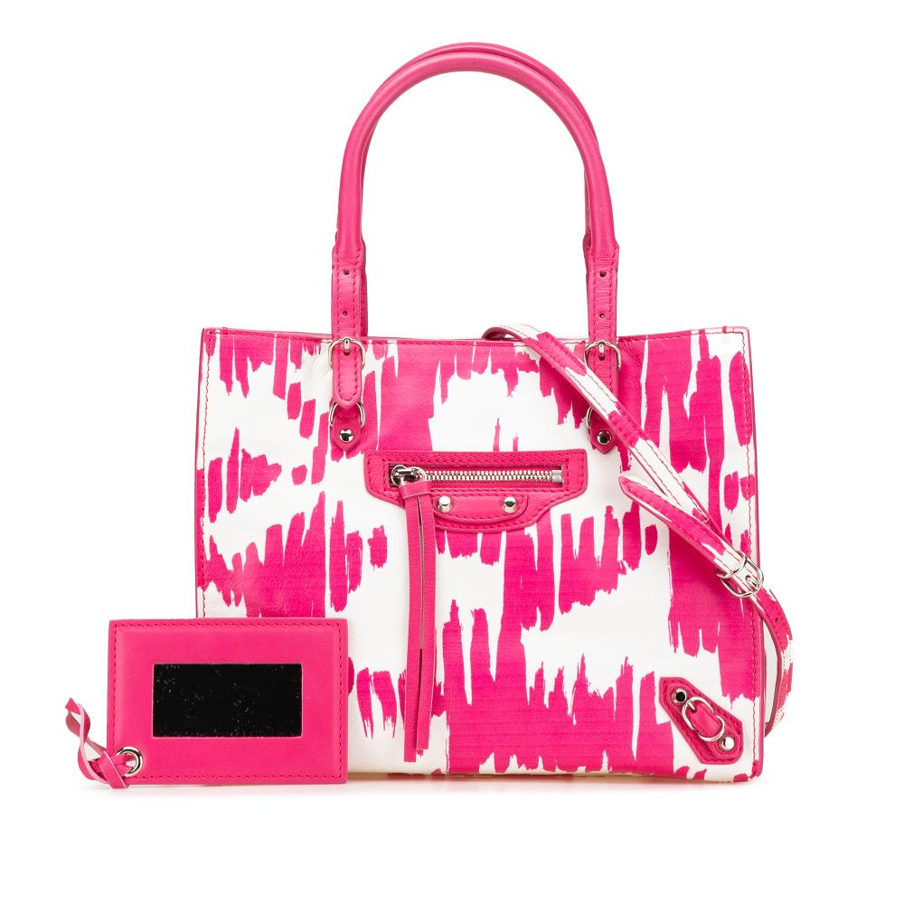 Pink Leather Balenciaga Papier