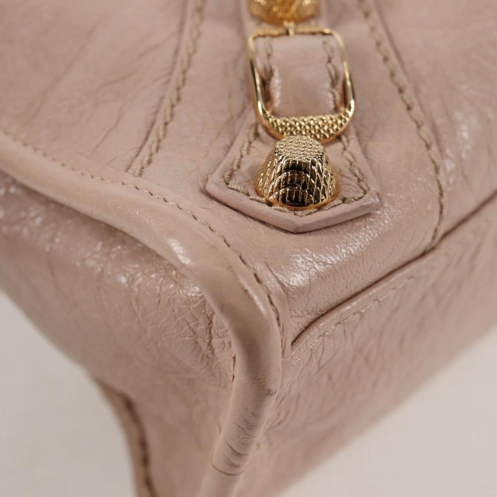 Pink Leather Balenciaga City