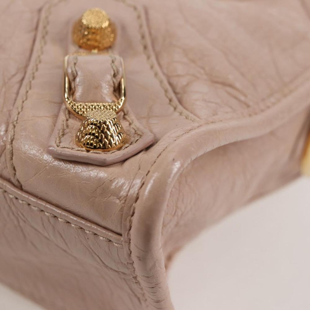 Pink Leather Balenciaga City