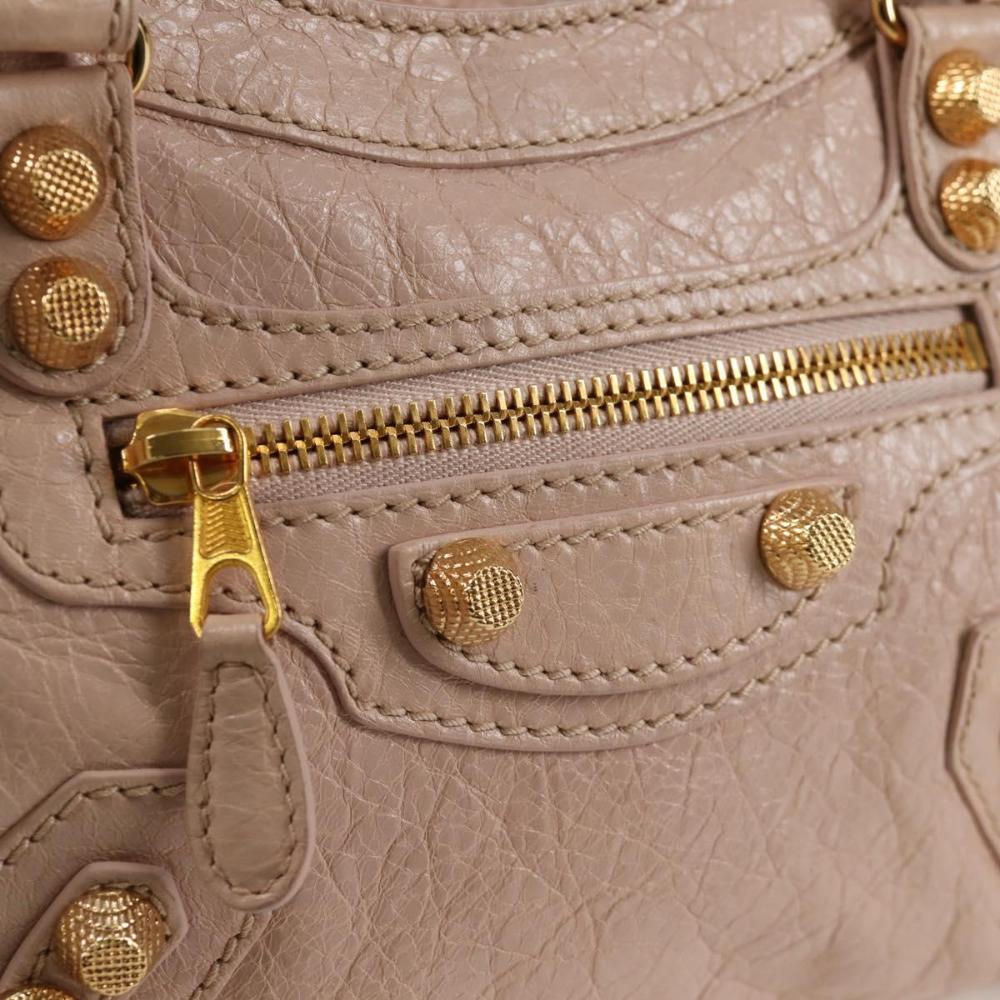 Pink Leather Balenciaga City