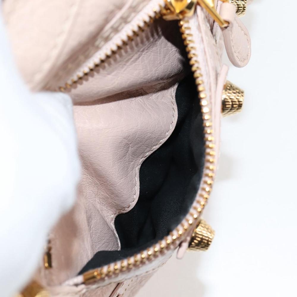 Pink Leather Balenciaga City