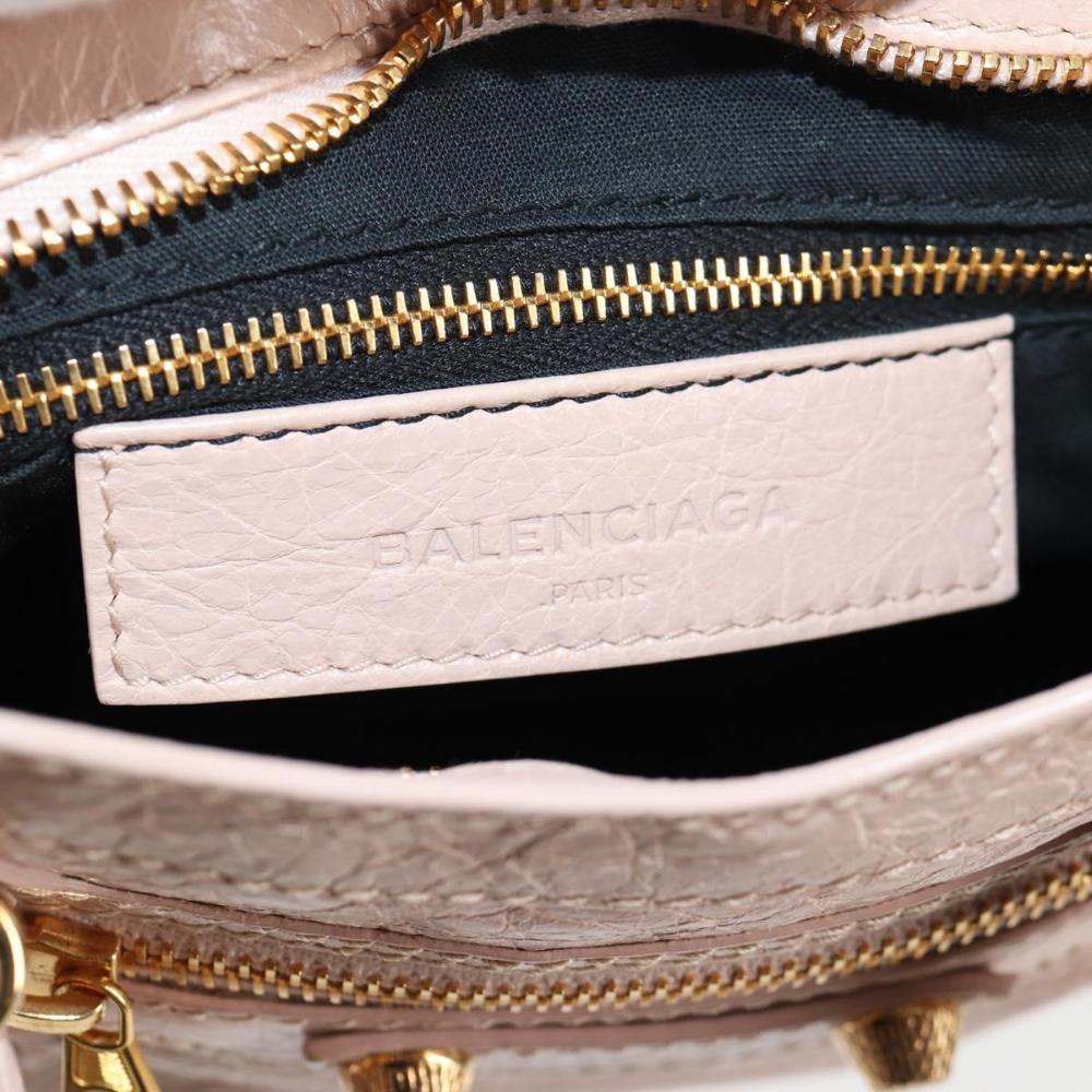 Pink Leather Balenciaga City