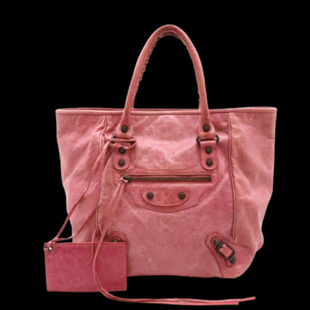 Pink Leather Balenciaga Tote