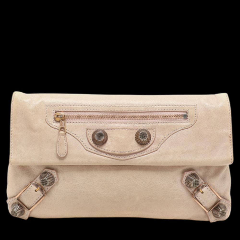 Pink Leather Balenciaga Clutch