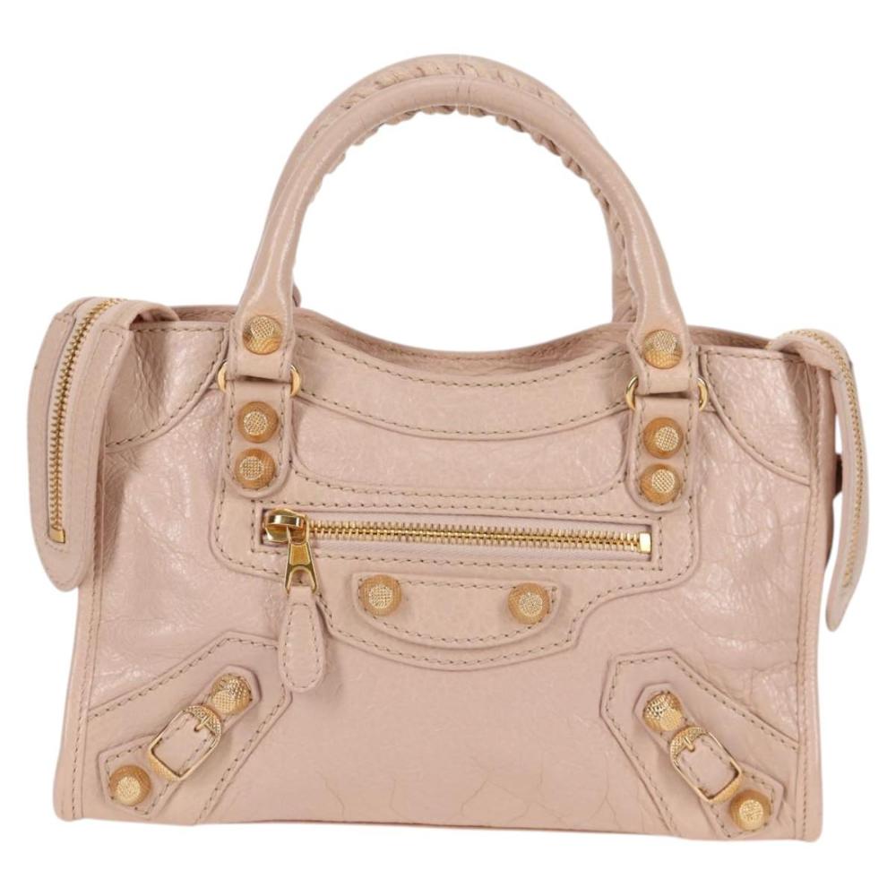 Pink Leather Balenciaga City