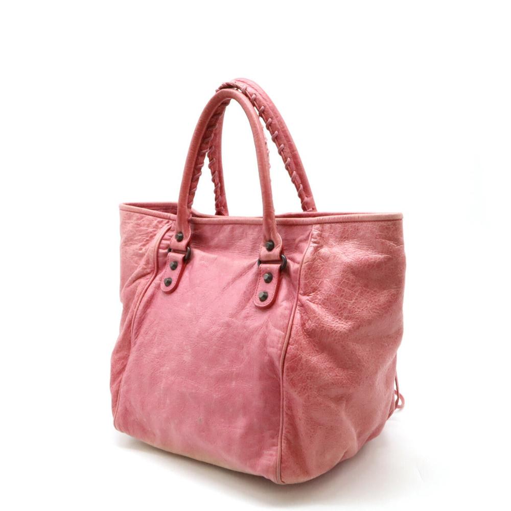 Pink Leather Balenciaga Tote