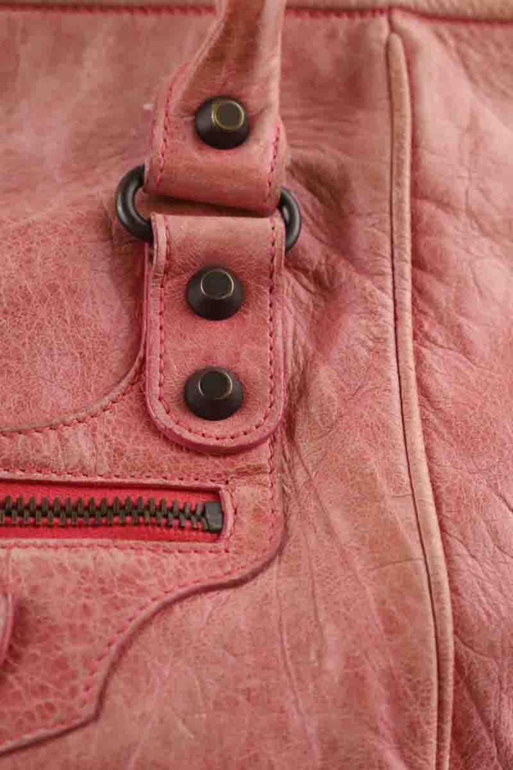 Pink Leather Balenciaga Handbag