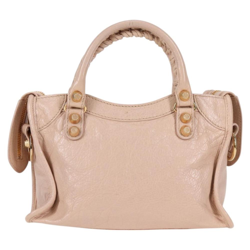 Pink Leather Balenciaga City
