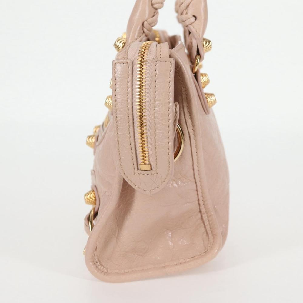 Pink Leather Balenciaga City