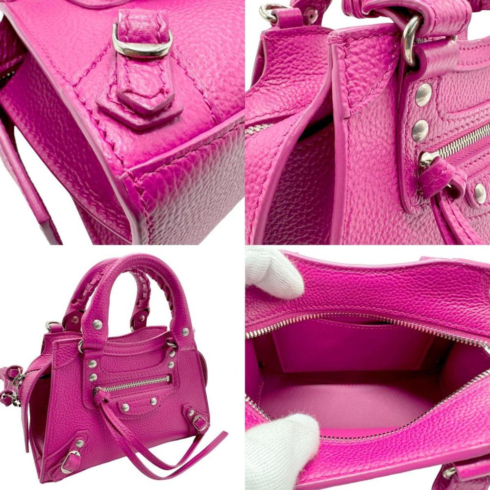 Pink Leather Balenciaga Shoulder Bag