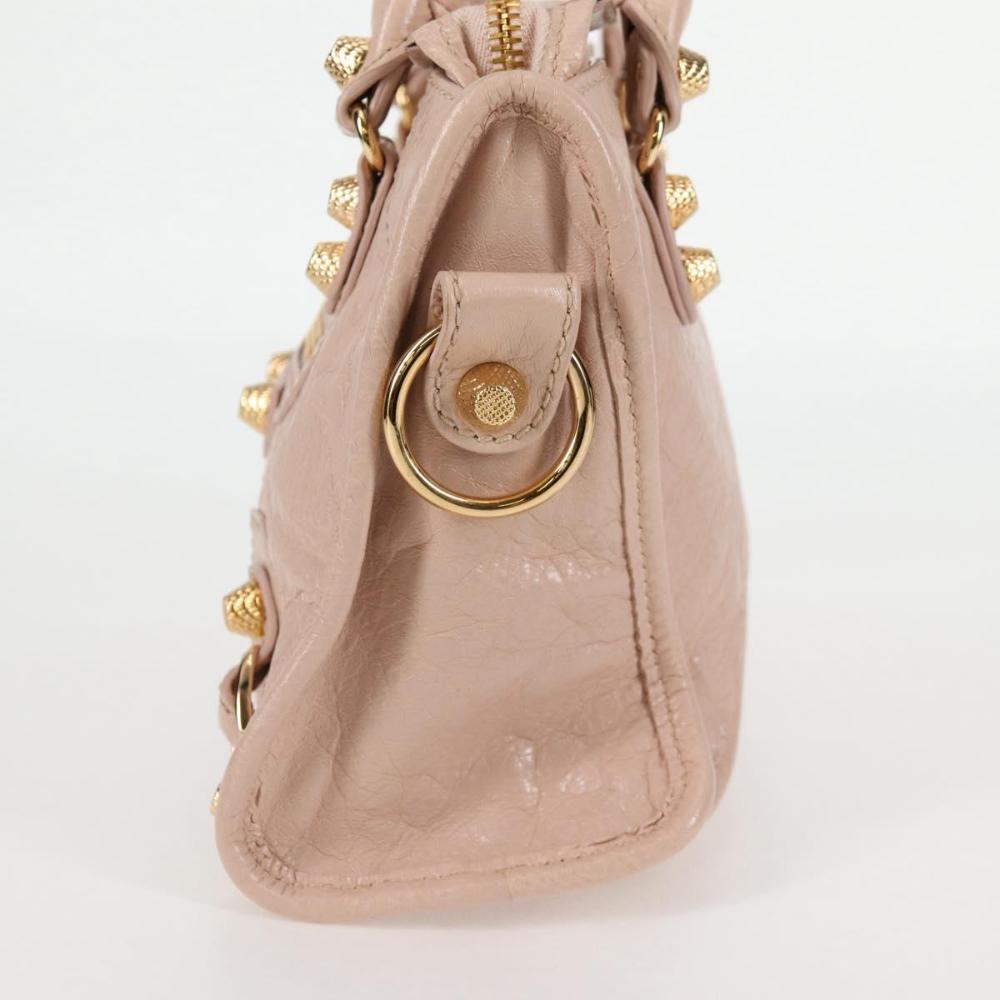 Pink Leather Balenciaga City