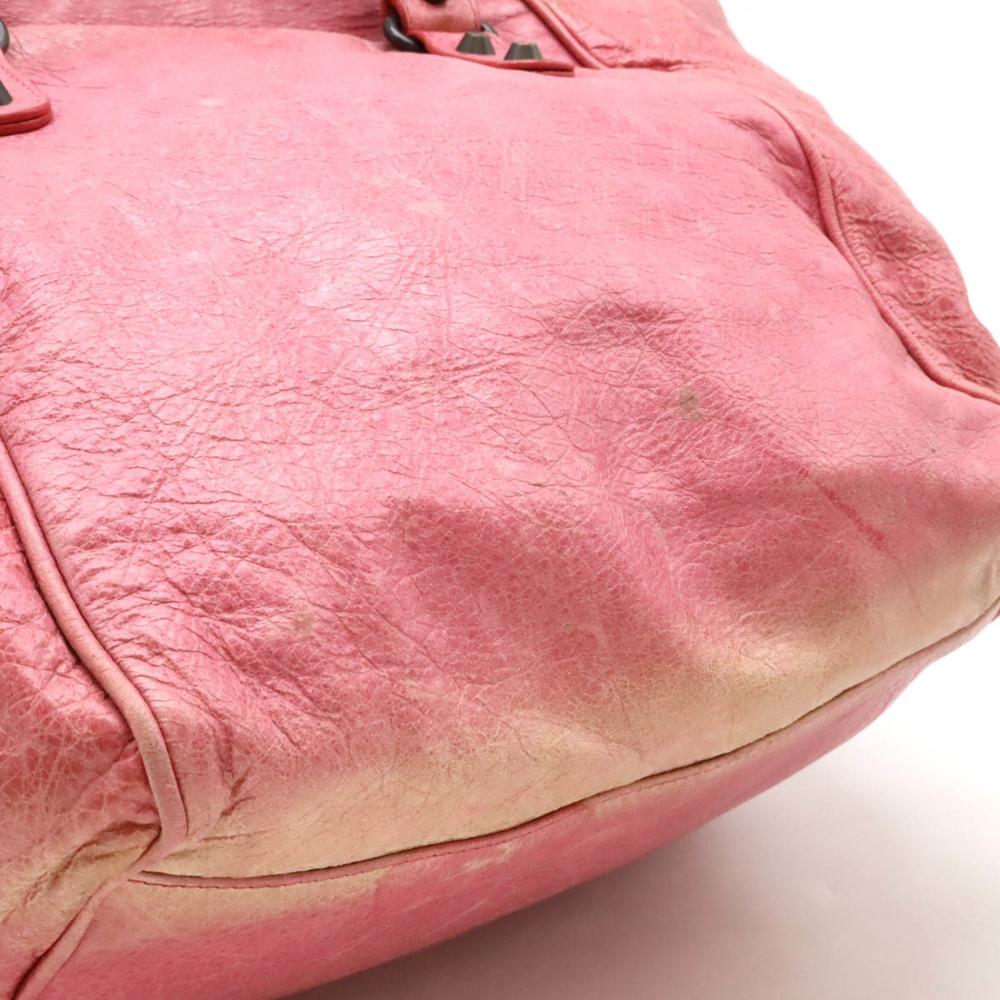 Pink Leather Balenciaga City