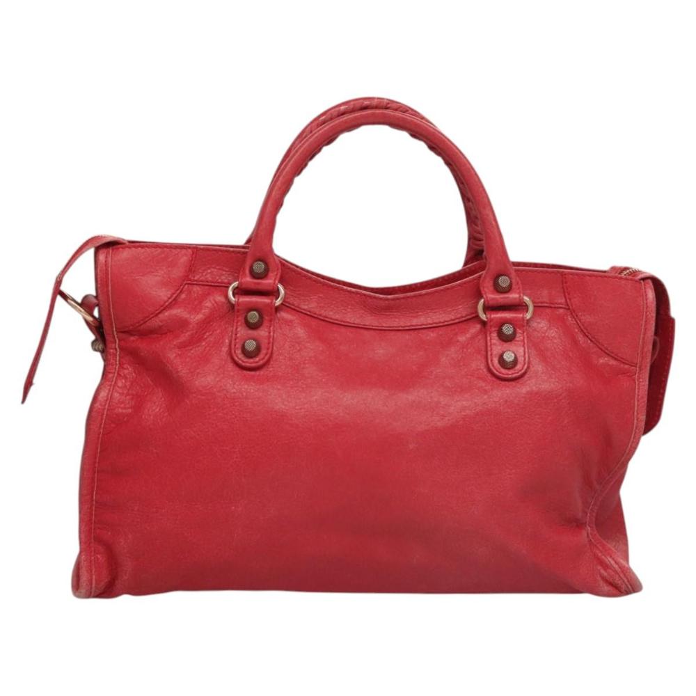 Pink Leather Balenciaga City