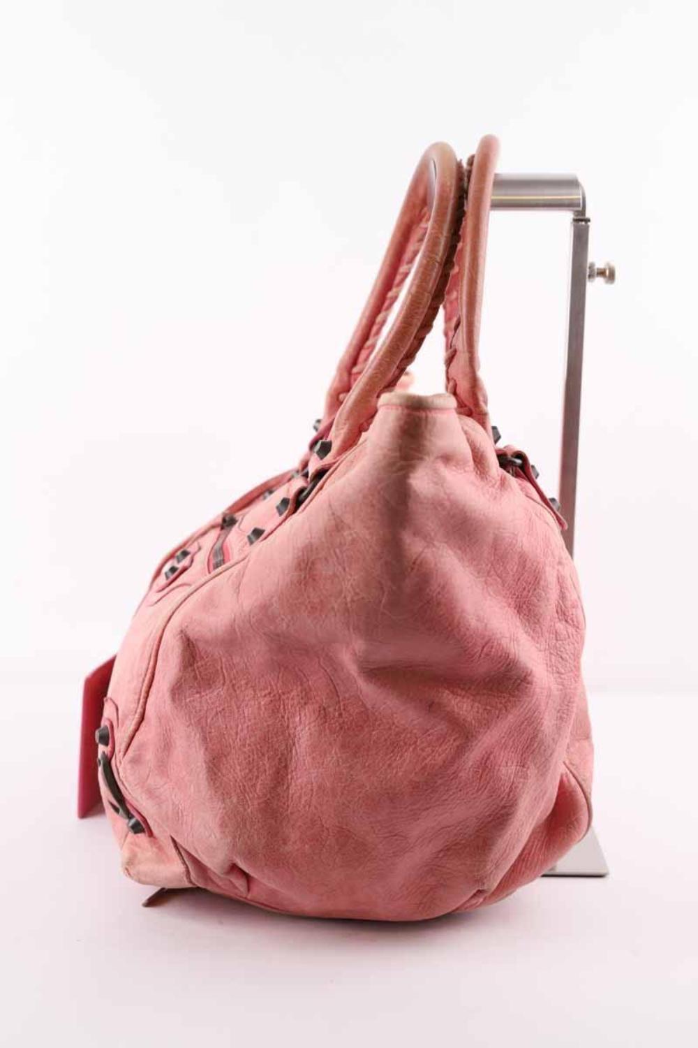 Pink Leather Balenciaga Handbag