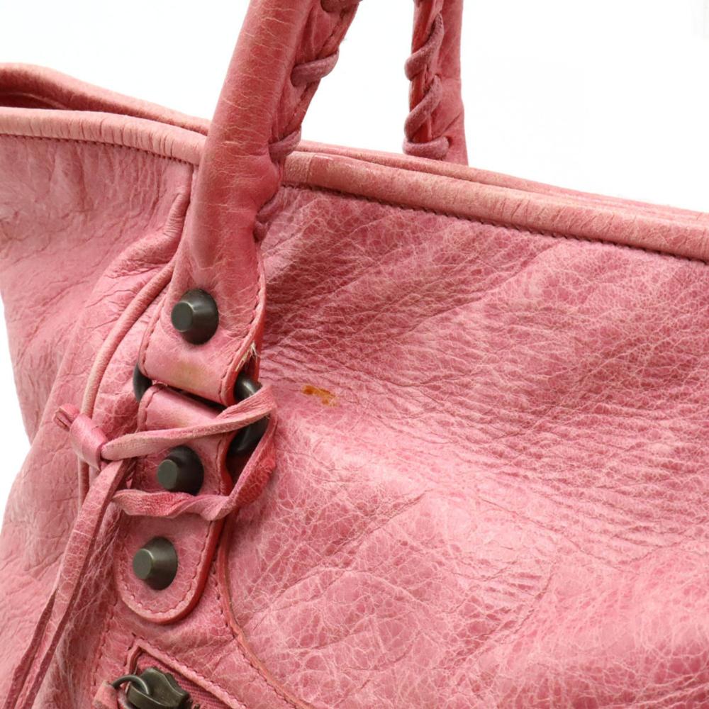 Pink Leather Balenciaga City