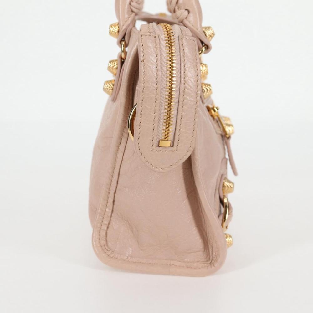 Pink Leather Balenciaga City