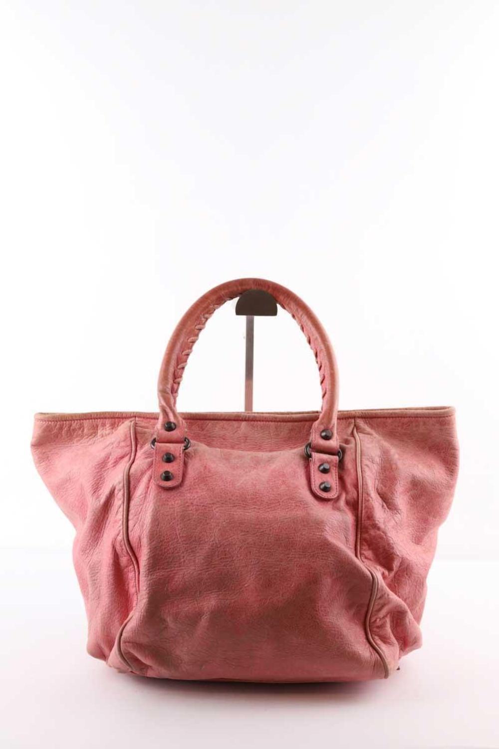 Pink Leather Balenciaga Handbag