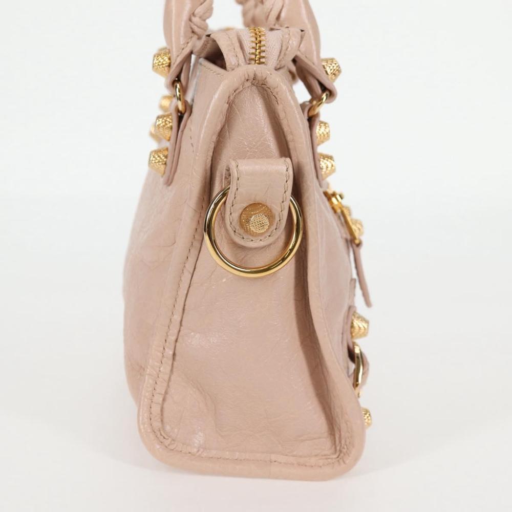 Pink Leather Balenciaga City