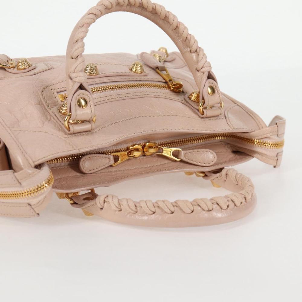 Pink Leather Balenciaga City
