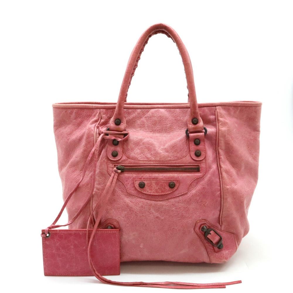 Pink Leather Balenciaga City