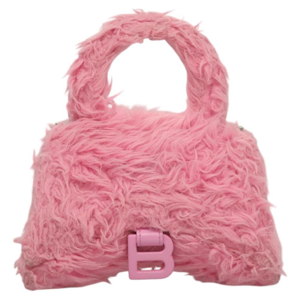 Pink Wool Balenciaga Handbag