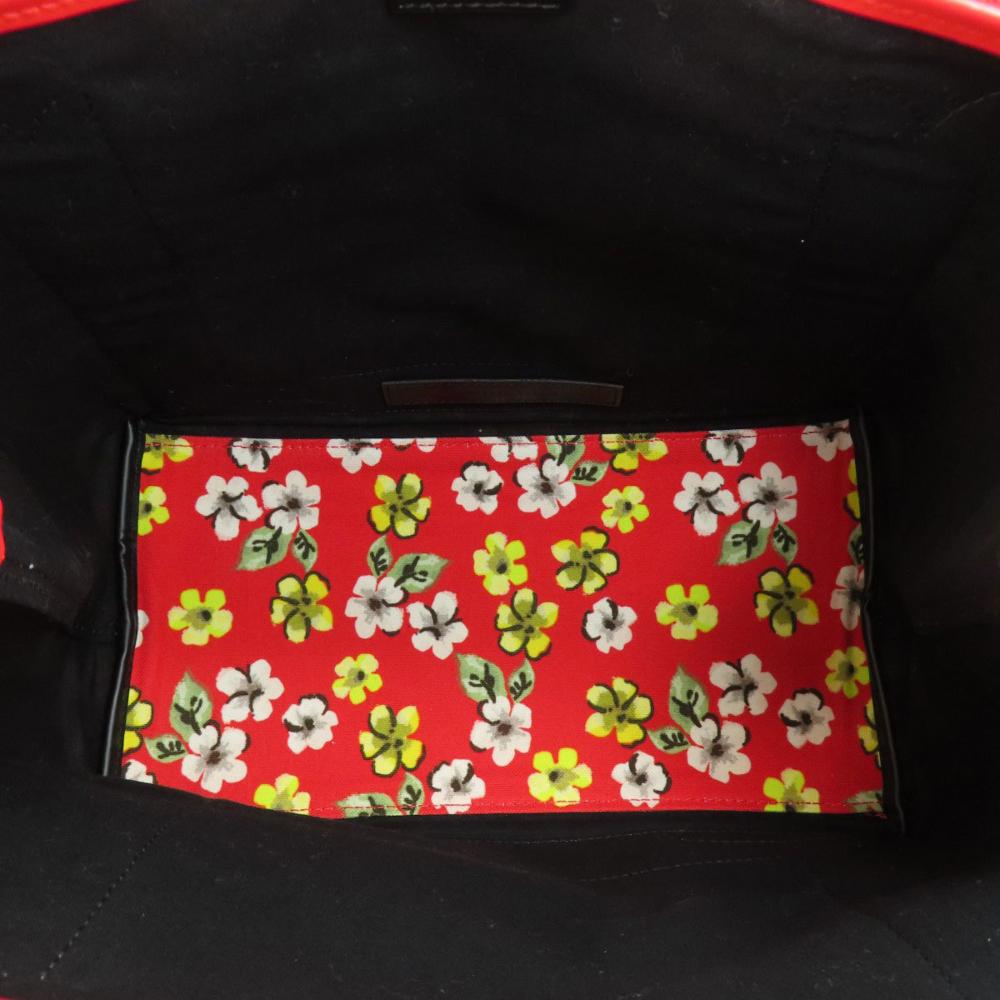 Red Fabric Balenciaga Cabas