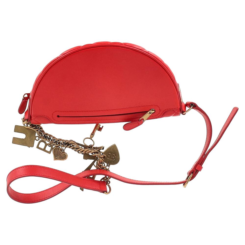 Red Leather Balenciaga Belt Bag
