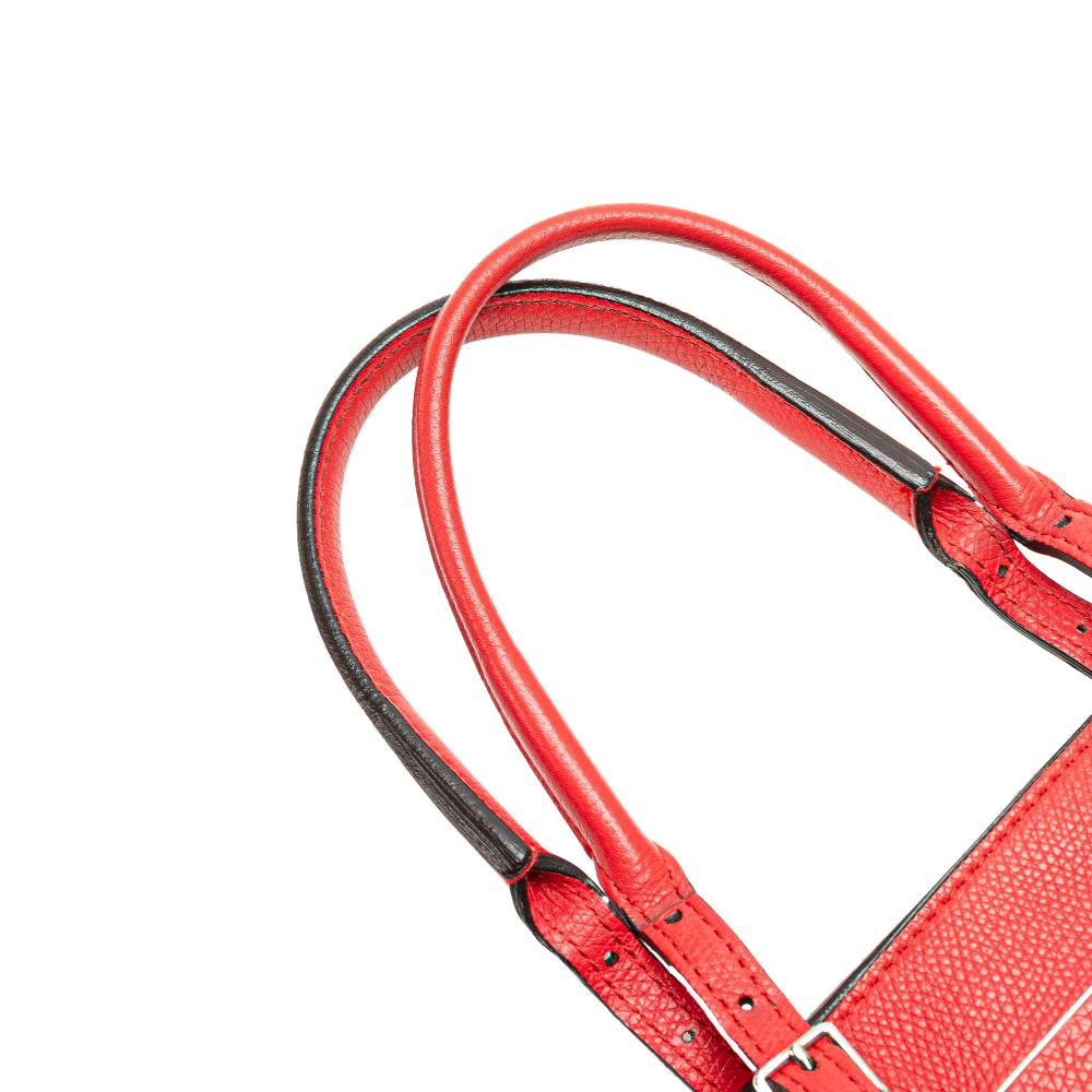 Red Leather Balenciaga Papier