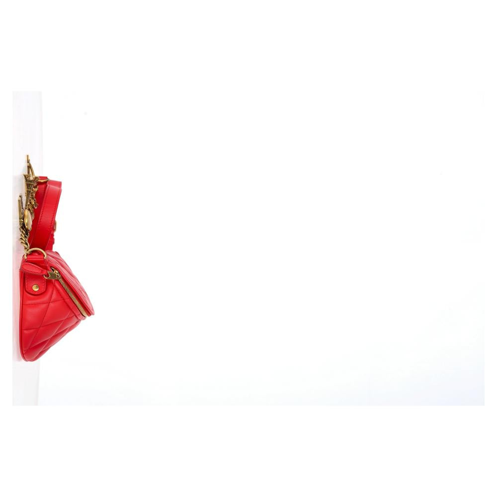 Red Leather Balenciaga Belt Bag