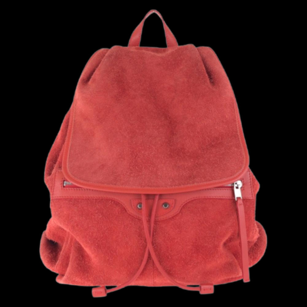 Red Leather Balenciaga Backpack
