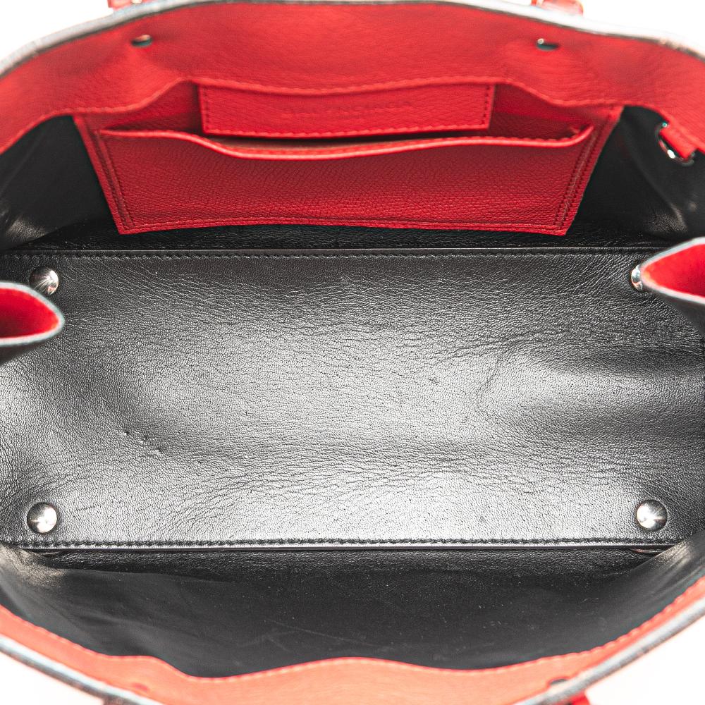 Red Leather Balenciaga Papier