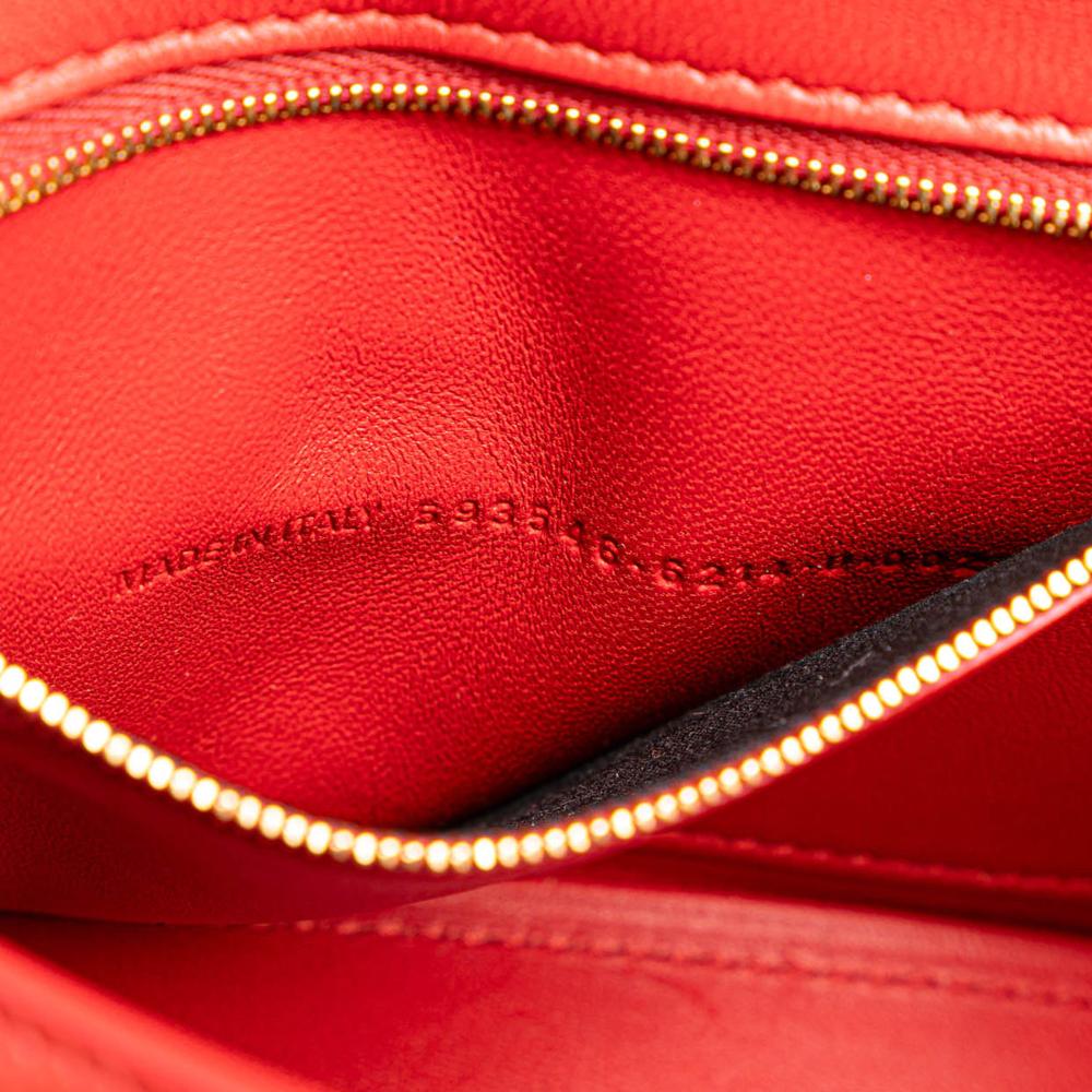 Red Leather Balenciaga Hourglass