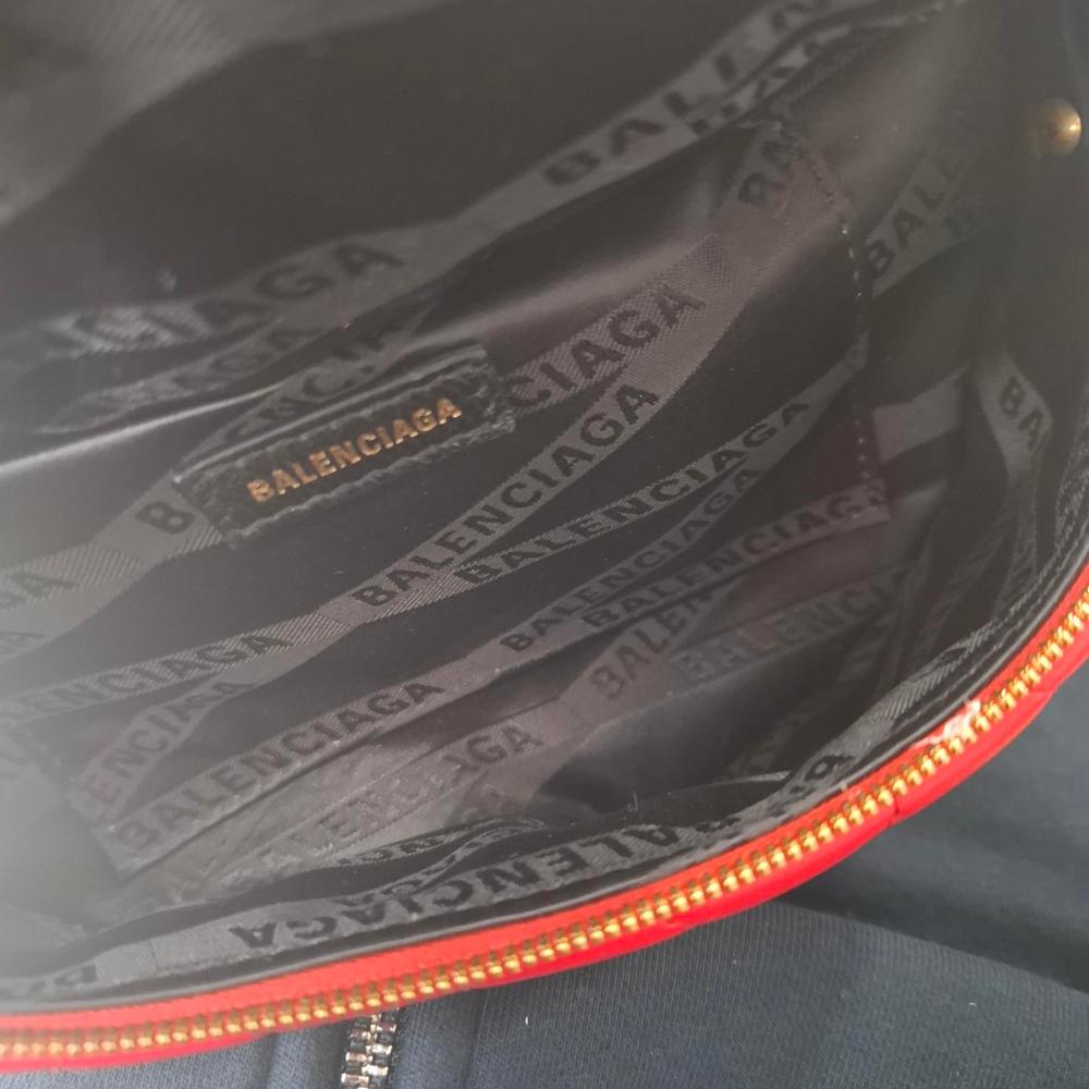 Red Leather Balenciaga Belt Bag