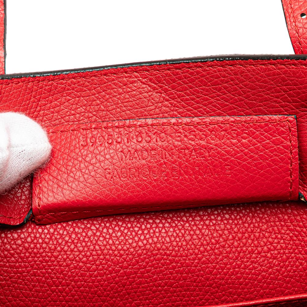 Red Leather Balenciaga Papier