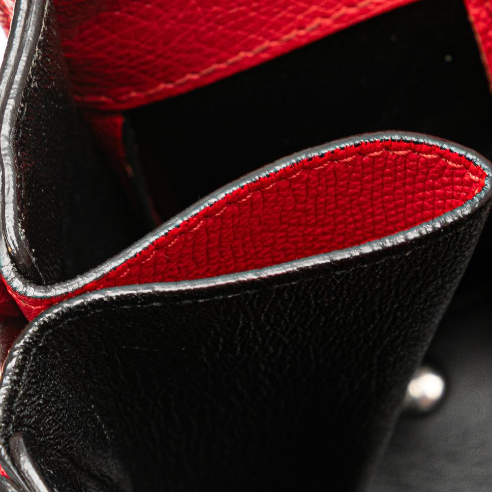 Red Leather Balenciaga Papier