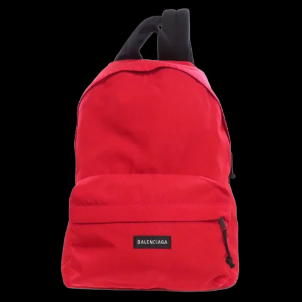 Red Nylon Balenciaga Backpack