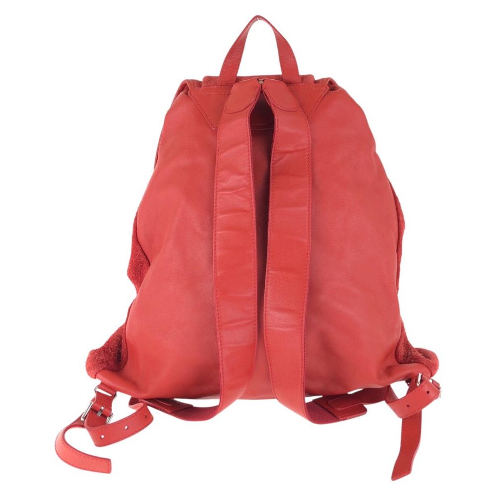 Red Suede Balenciaga Backpack