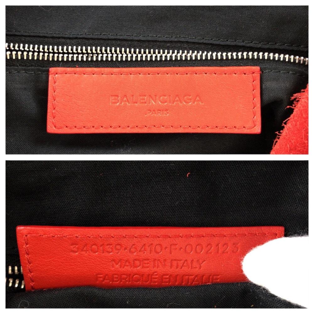 Red Suede Balenciaga Backpack