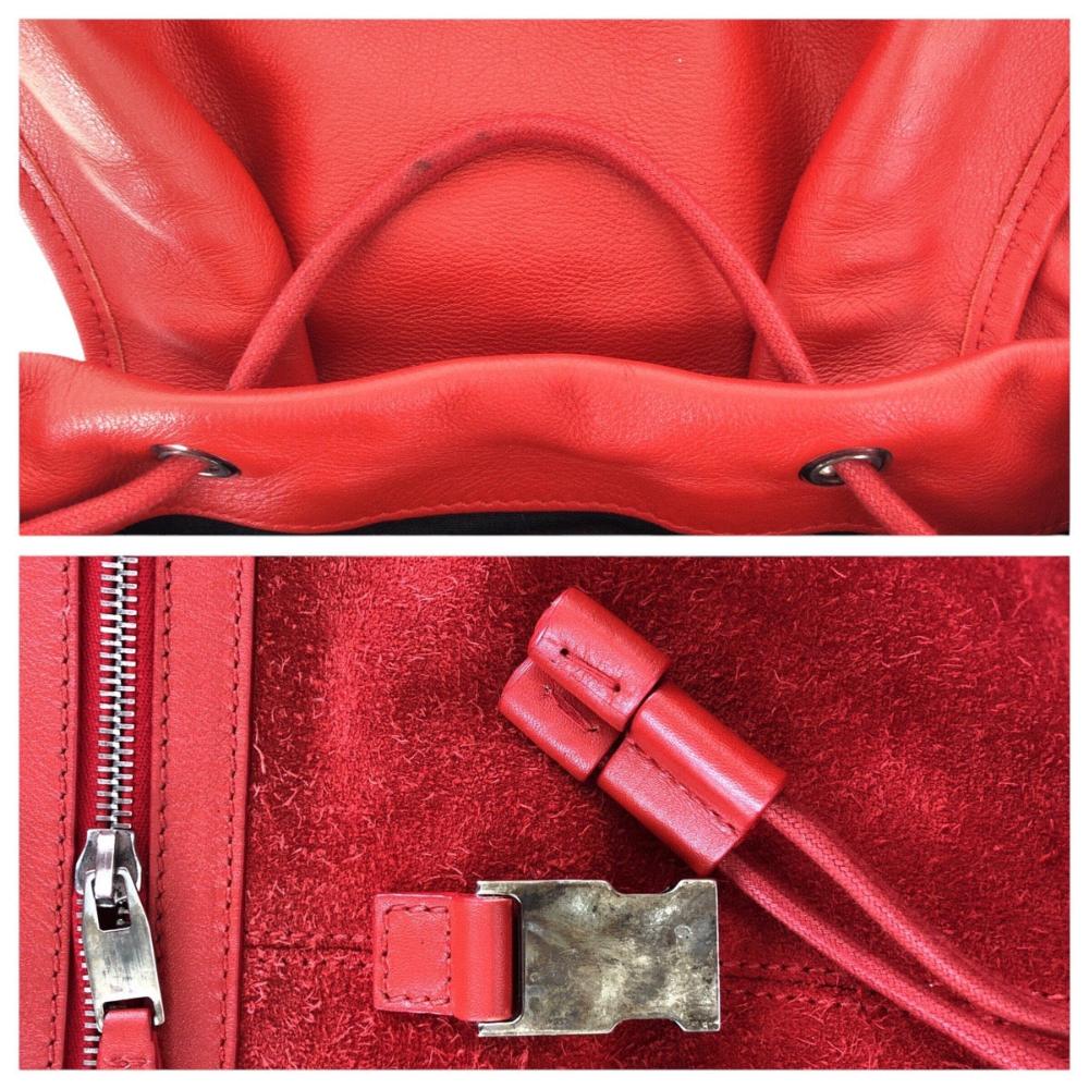 Red Suede Balenciaga Backpack