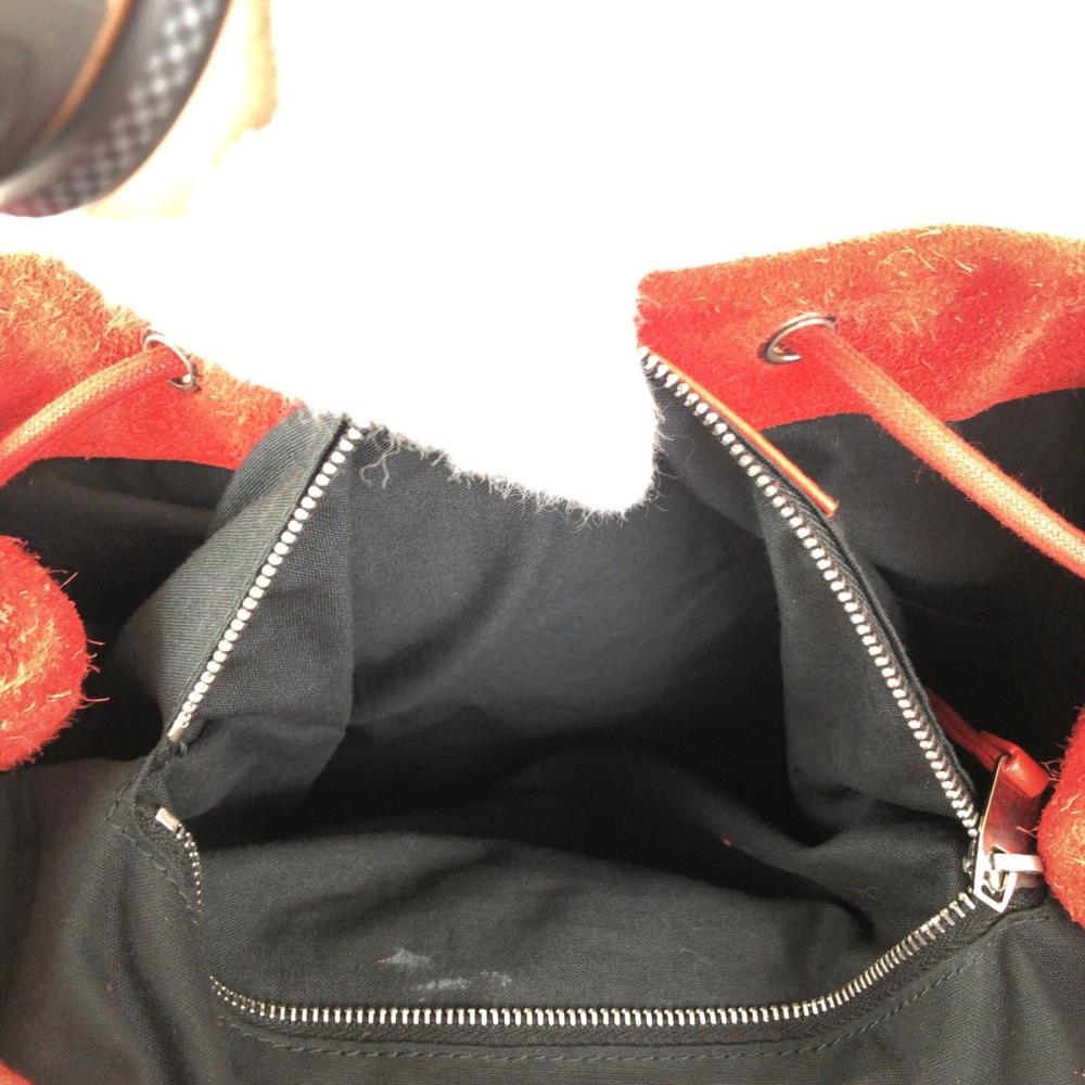 Red Suede Balenciaga Backpack