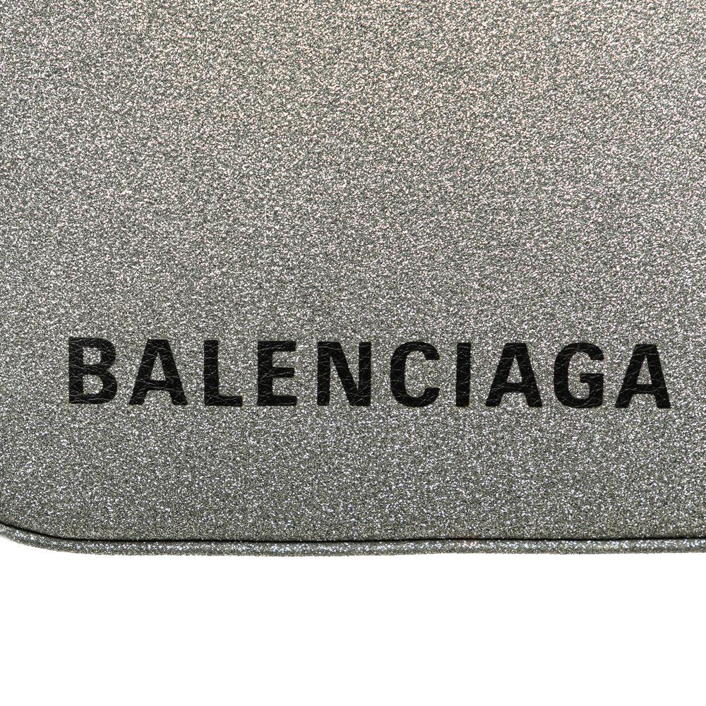 Silver Leather Balenciaga Clutch