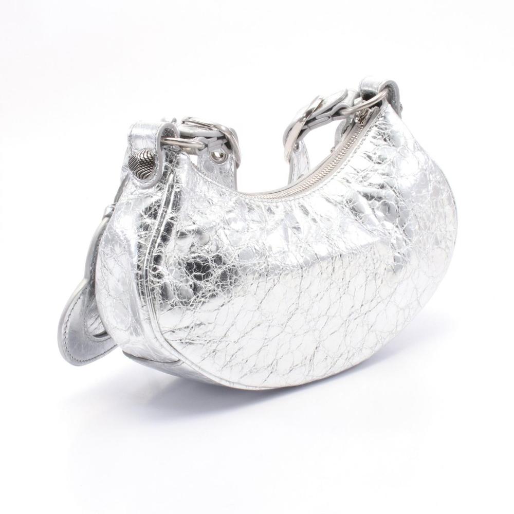 Silver Leather Balenciaga Shoulder Bag